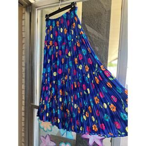 Vintage 1990’s F Stop blue floral maxi skirt size M/L